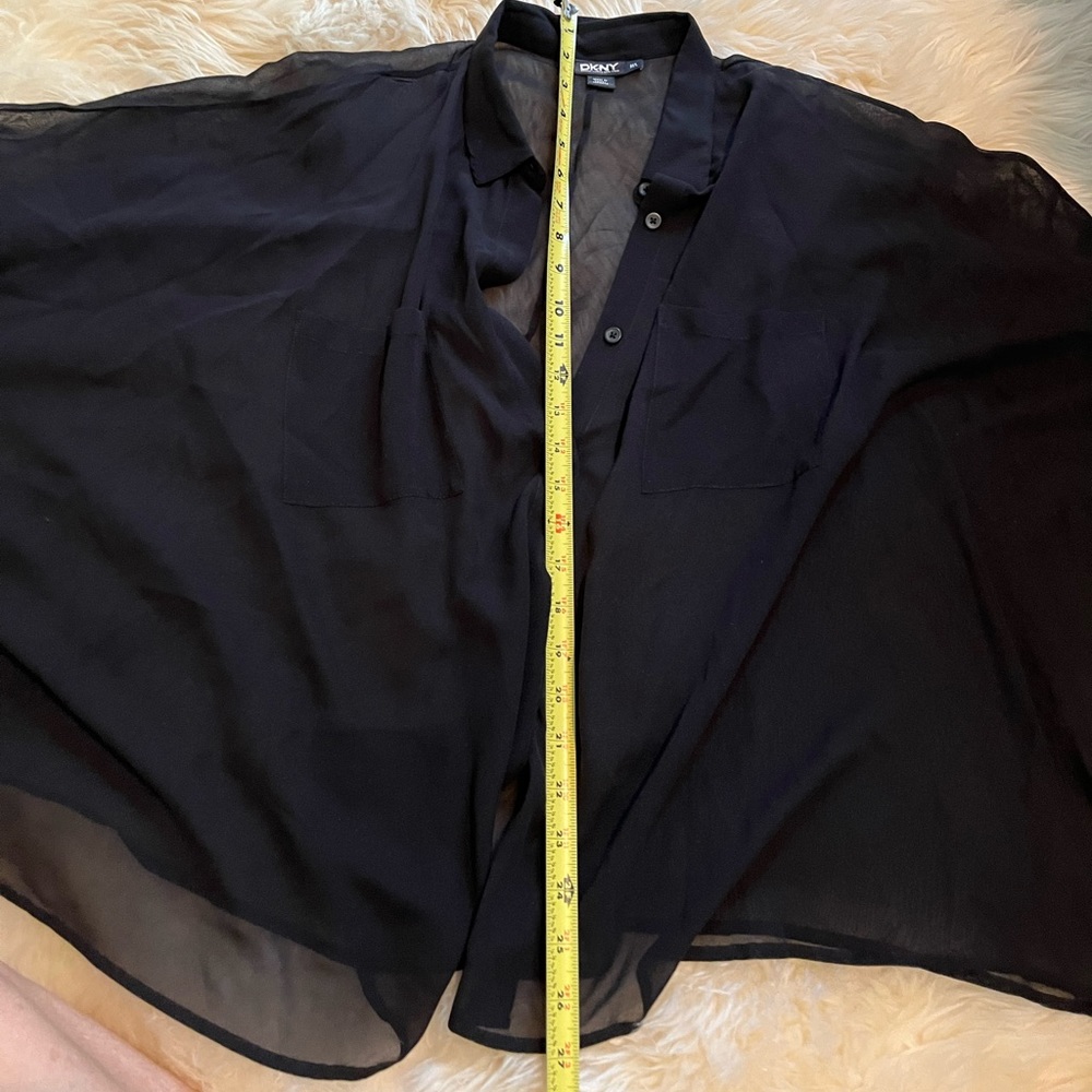 DKNY Sheer Black Blouse and Tank